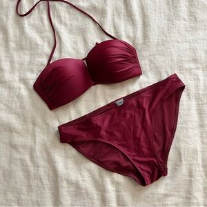 Aerie Burgundy Bikini Set